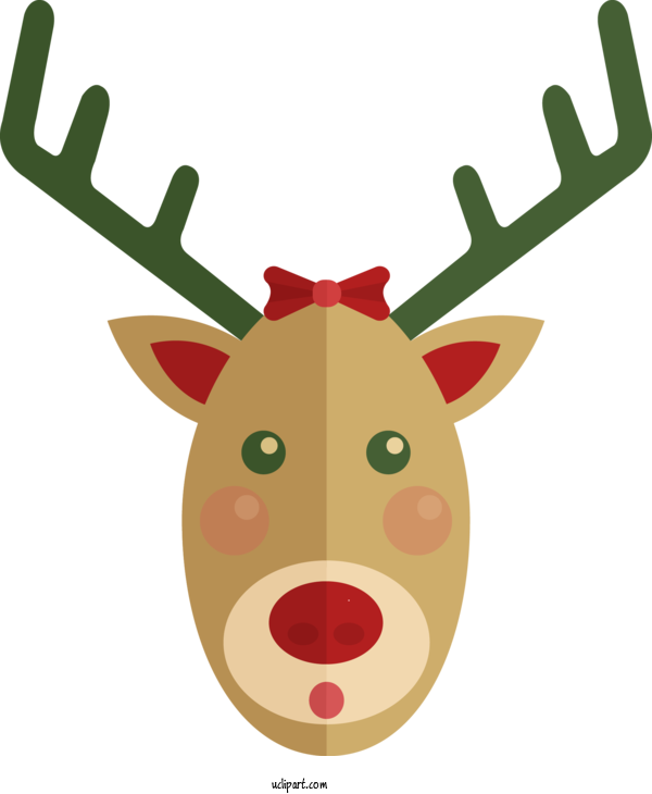 Free Holidays Christmas Day Reindeer Christmas Tree For Christmas Clipart Transparent Background