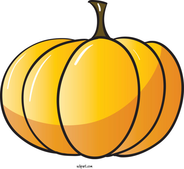 Free Food Jack O' Lantern Pumpkin Yellow For Vegetable Clipart Transparent Background