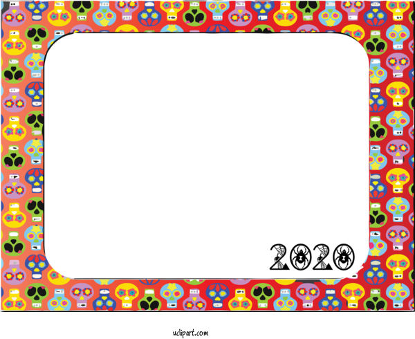 Free Holidays Picture Frame Day Of The Dead Text For Halloween Clipart Transparent Background