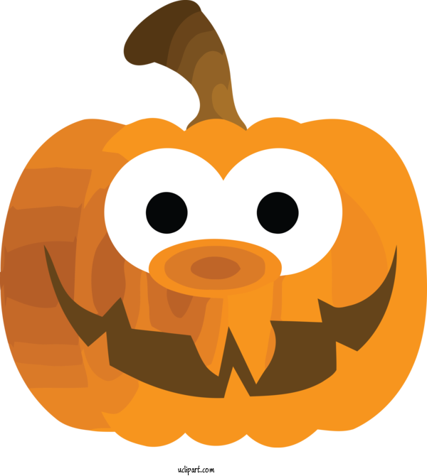 Free Holidays Pumpkin Pie Pumpkin Cartoon For Halloween Clipart Transparent Background