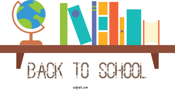 Free School Bookcase Flat Design Design For Back To School Clipart Transparent Background