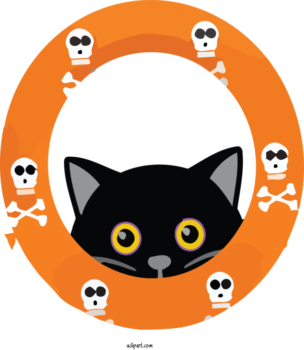 Free Holidays Whiskers Kitten Snout For Halloween Clipart Transparent Background