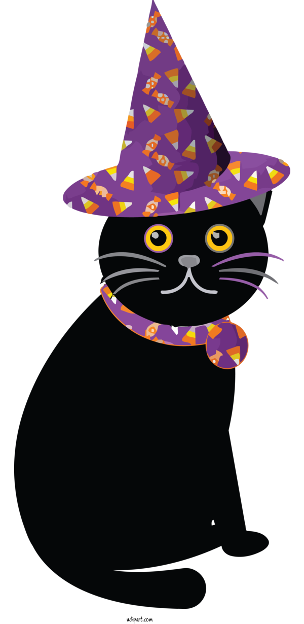 Free Holidays T Shirt Black Cat Cat For Halloween Clipart Transparent Background