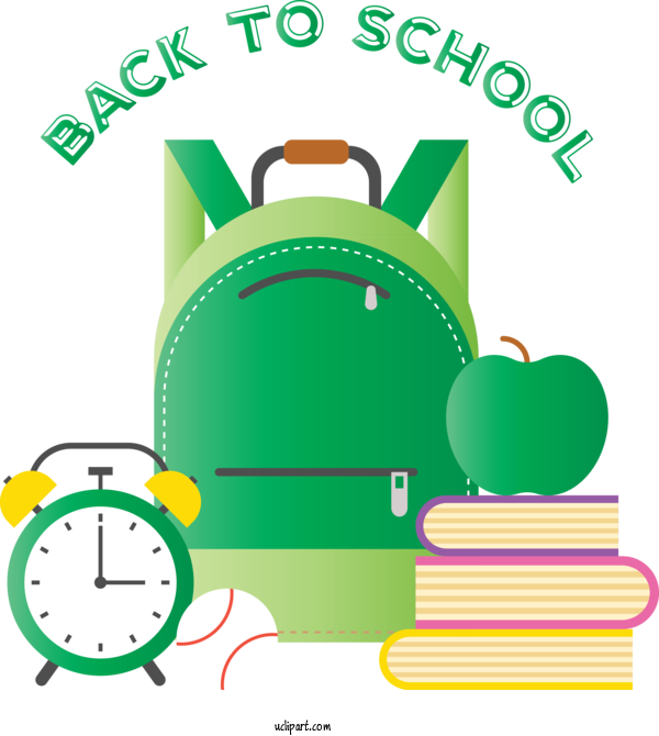 Free School Logo Cartoon Text For Back To School Clipart Transparent Background