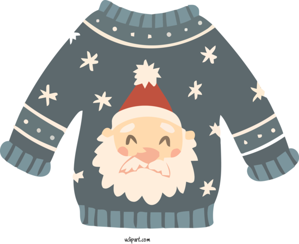Free Clothing T Shirt Christmas Jumper Sweater For Sweater Clipart Transparent Background