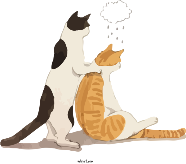 Free Animals Cartoon Drawing Painting For Cat Clipart Transparent Background