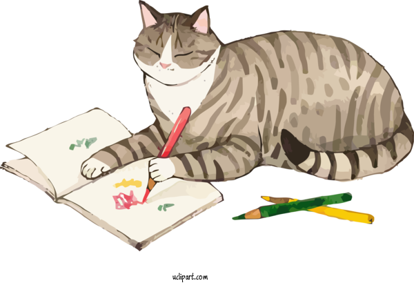 Free Animals Cat Drawing 我 For Cat Clipart Transparent Background