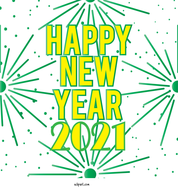 Free Holidays Leaf Green Line For New Year Clipart Transparent Background