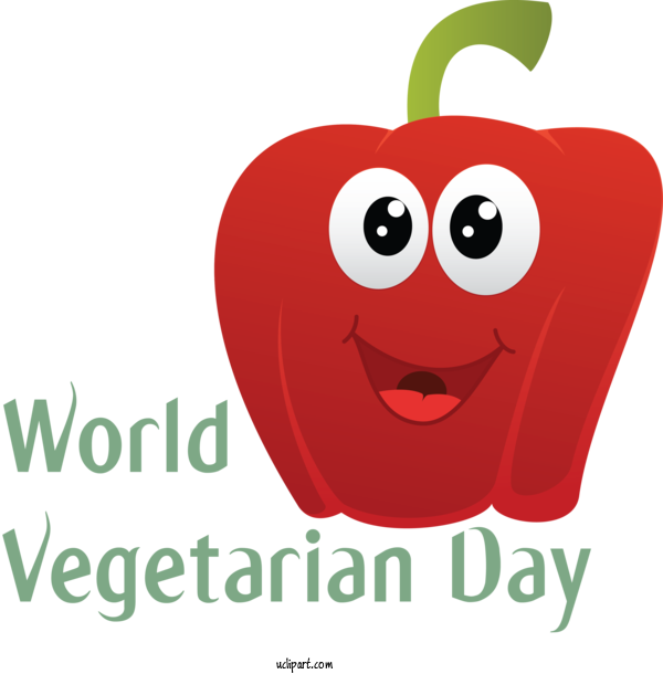 Free Holidays Logo Character Computer For World Vegetarian Day Clipart Transparent Background