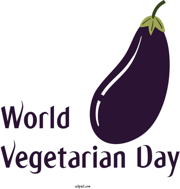 Free Holidays Logo Font Purple For World Vegetarian Day Clipart Transparent Background