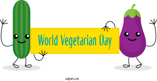 Free Holidays Design Logo Meter For World Vegetarian Day Clipart Transparent Background