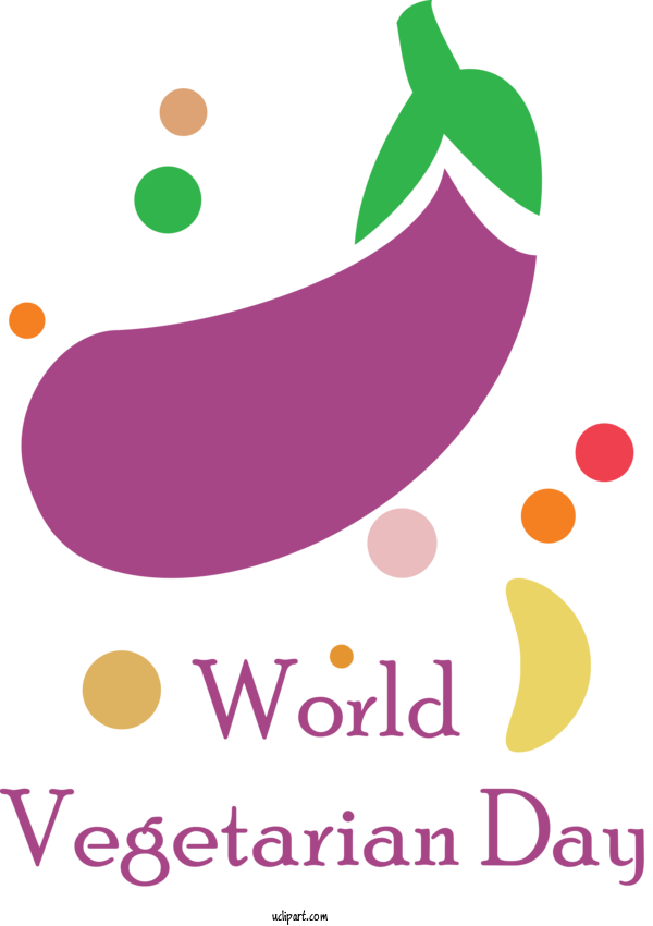 Free Holidays Logo Purple Petal For World Vegetarian Day Clipart Transparent Background