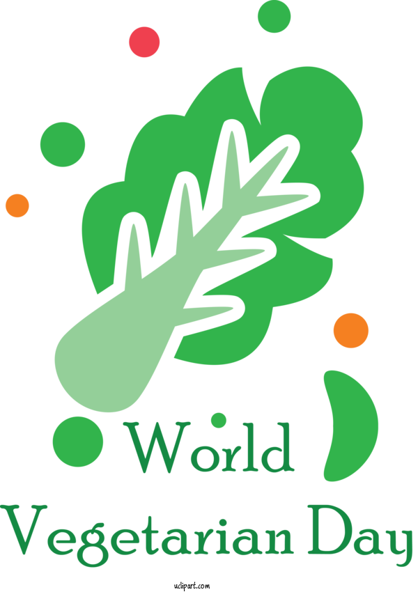 Free Holidays Logo Meter Leaf For World Vegetarian Day Clipart Transparent Background