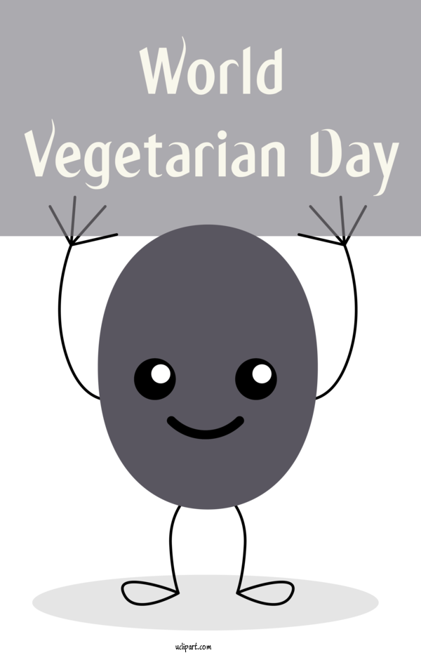 Free Holidays Design Black And White Meter For World Vegetarian Day Clipart Transparent Background