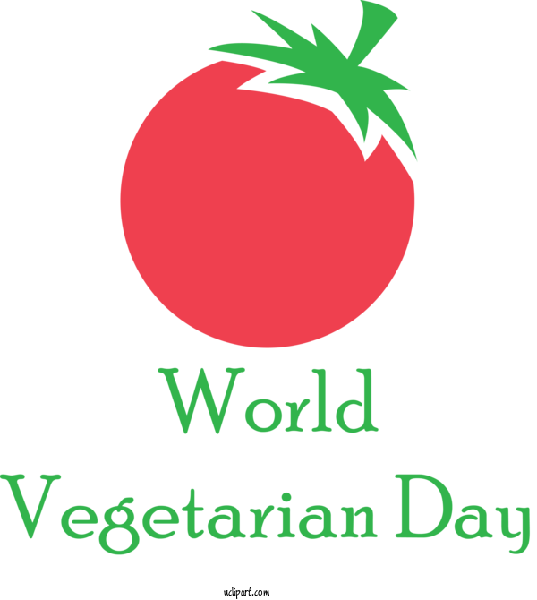 Free Holidays Logo Green Line For World Vegetarian Day Clipart Transparent Background
