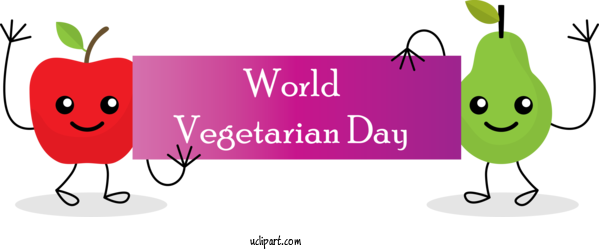 Free Holidays Design World Logo For World Vegetarian Day Clipart Transparent Background