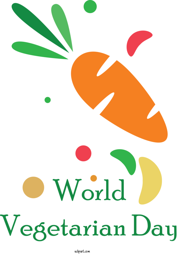 Free Holidays Logo Leaf Produce For World Vegetarian Day Clipart Transparent Background