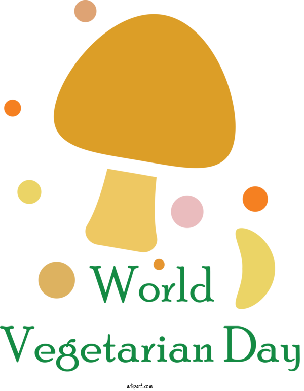 Free Holidays Logo Yellow Line For World Vegetarian Day Clipart Transparent Background