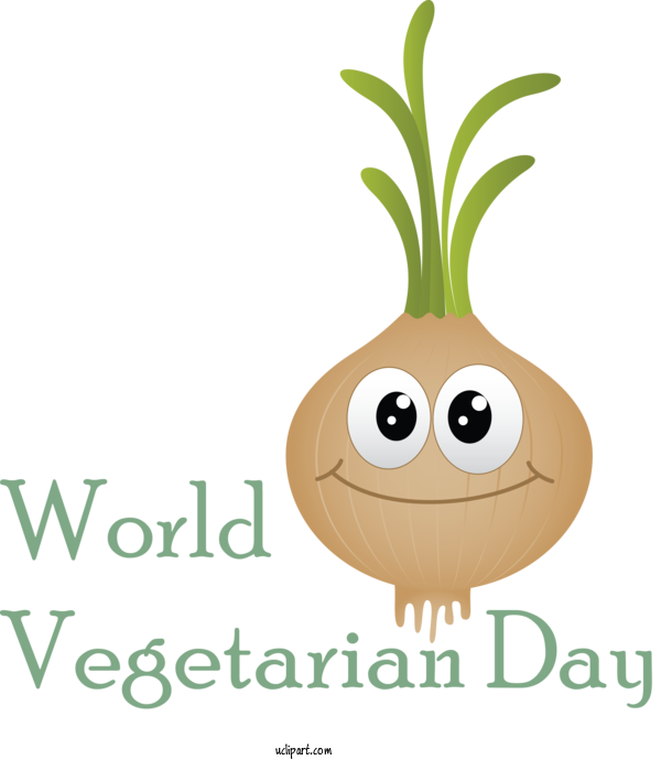 Free Holidays Plant Stem Logo Leaf For World Vegetarian Day Clipart Transparent Background