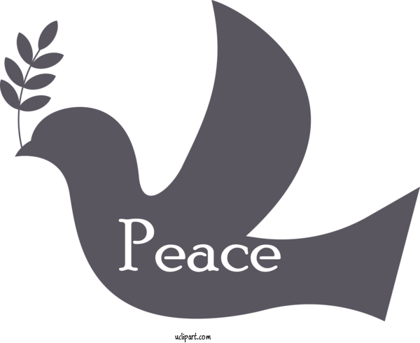 Free Holidays Logo Beak Font For World Peace Day Clipart Transparent Background