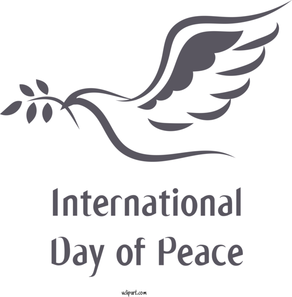 Free Holidays Logo Calligraphy Design For World Peace Day Clipart Transparent Background