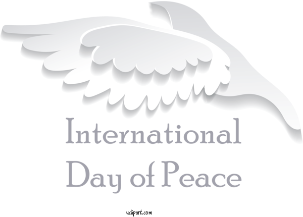 Free Holidays Logo Font Black And White For World Peace Day Clipart Transparent Background