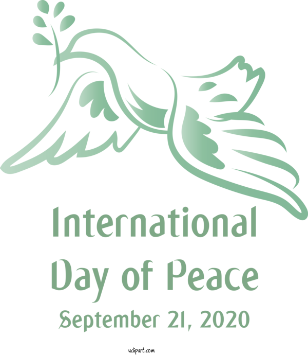 Free Holidays Logo Calligraphy Font For World Peace Day Clipart Transparent Background