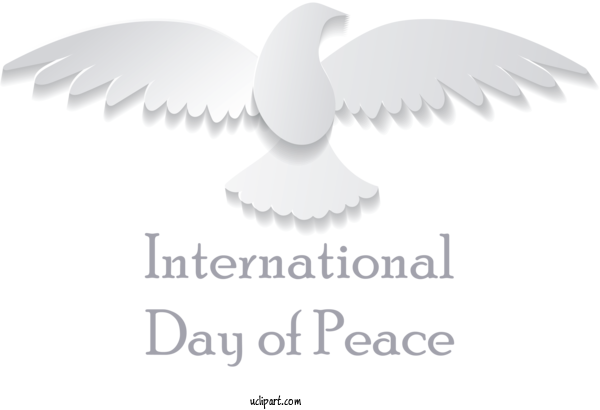 Free Holidays Logo Birds Font For World Peace Day Clipart Transparent Background