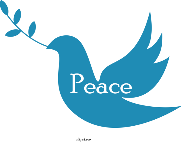 Free Holidays Logo Beak Font For World Peace Day Clipart Transparent Background