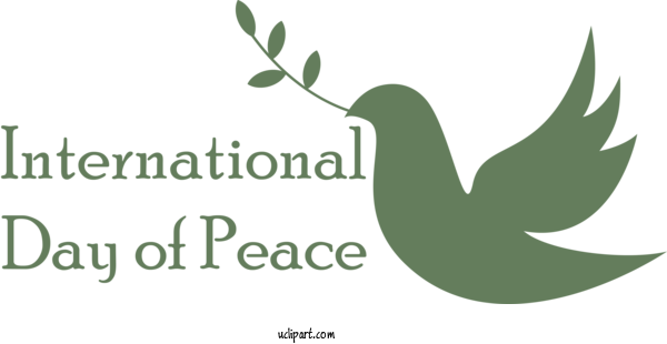 Free Holidays Logo Font Leaf For World Peace Day Clipart Transparent Background