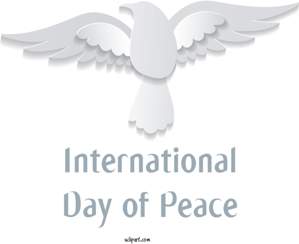 Free Holidays Logo Birds Font For World Peace Day Clipart Transparent Background
