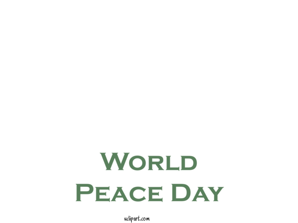 Free Holidays Logo Font Line For World Peace Day Clipart Transparent Background