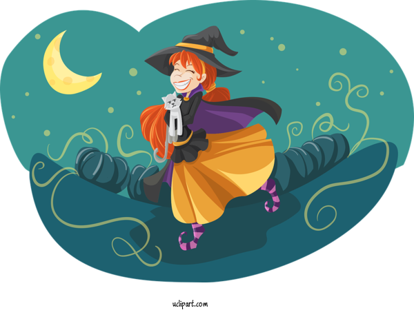 Free Holidays Witchcraft The Wicked Witch Of The West Cartoon For Halloween Clipart Transparent Background