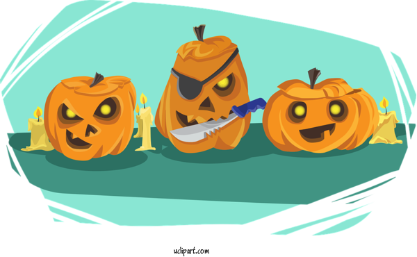 Free Holidays Jack O' Lantern Pumpkin Drawing For Halloween Clipart Transparent Background
