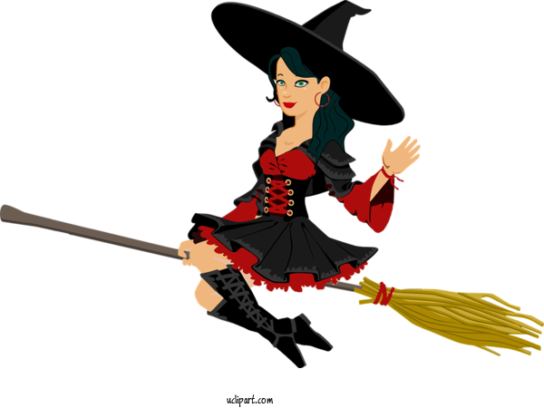 Free Holidays The Wicked Witch Of The West Witchcraft Broom For Halloween Clipart Transparent Background