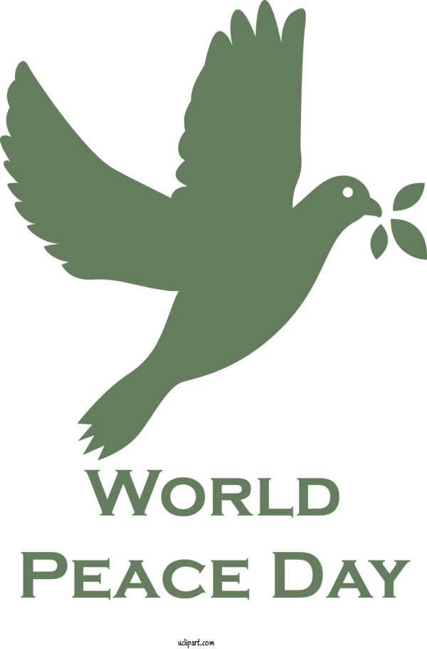 Free Holidays Duck Logo Green For World Peace Day Clipart Transparent Background