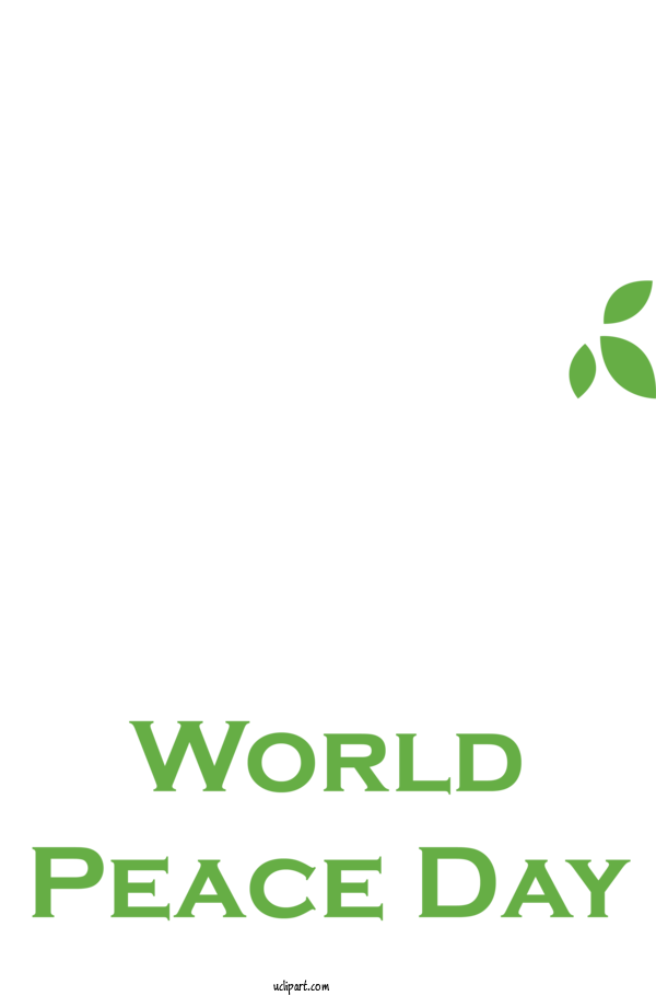 Free Holidays Logo Font Green For World Peace Day Clipart Transparent Background