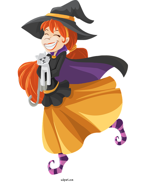 Free Holidays Cartoon Witchcraft The Wicked Witch Of The West For Halloween Clipart Transparent Background