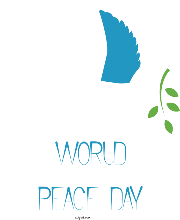 Free Holidays Logo Font Leaf For World Peace Day Clipart Transparent Background