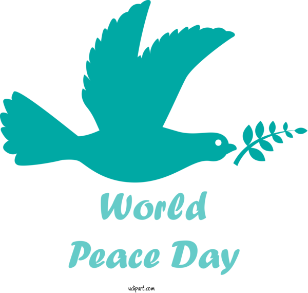 Free Holidays Logo Beak Green For World Peace Day Clipart Transparent Background