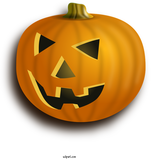 Free Holidays Jack O' Lantern Pumpkin Squash For Halloween Clipart Transparent Background