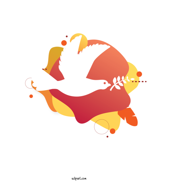 Free Holidays Beak Chicken Logo For World Peace Day Clipart Transparent Background