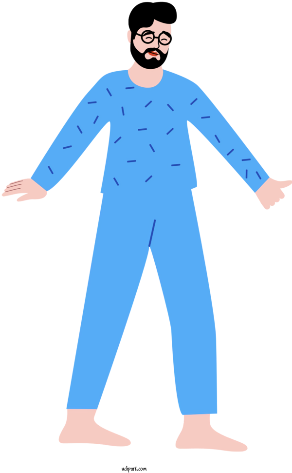 Free Activities Costume Blue Human For Standing Clipart Transparent Background