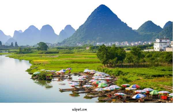Free Nature Li River Yulong River East River For Landscape Clipart Transparent Background