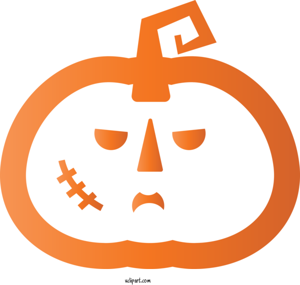 Free Holidays Meter Line Pumpkin For Halloween Clipart Transparent Background