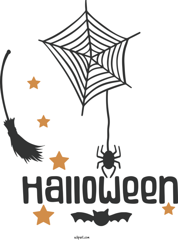 Free Holidays Design Line Art Logo For Halloween Clipart Transparent Background