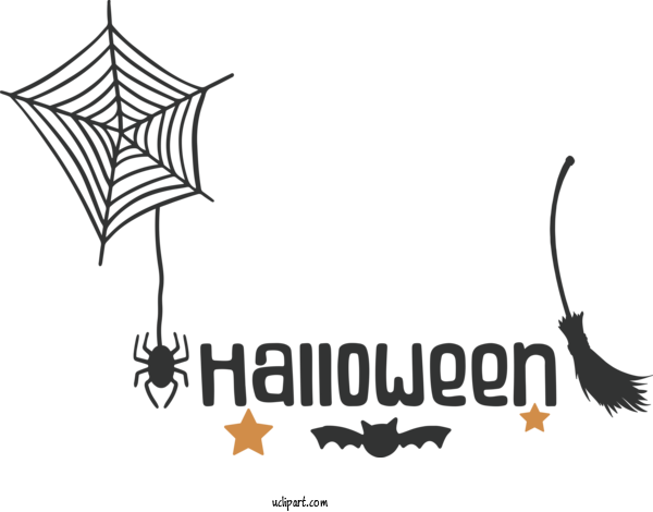 Free Holidays Line Art Logo Design For Halloween Clipart Transparent Background