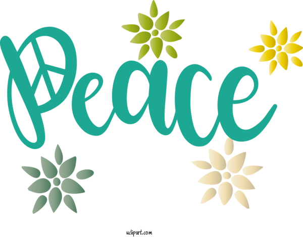 Free Holidays Logo Floral Design Symbol For World Peace Day Clipart Transparent Background