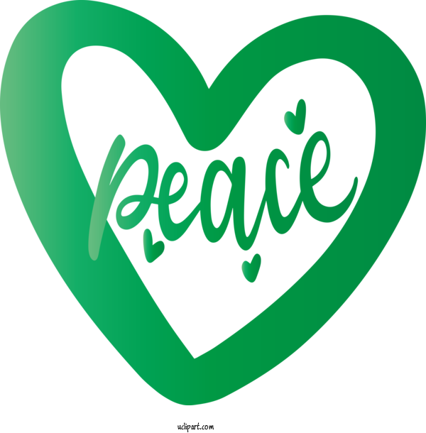 Free Holidays Logo Green Leaf For World Peace Day Clipart Transparent Background