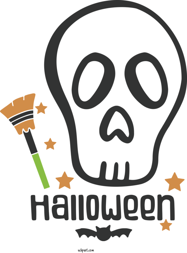 Free Holidays Logo Line Meter For Halloween Clipart Transparent Background